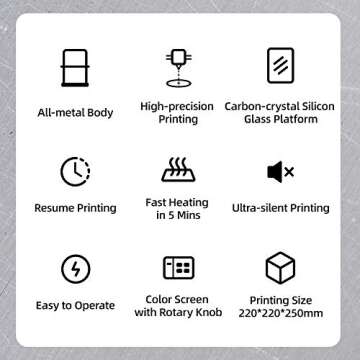 Voxelab Aquila with Auto Leveling, High Speed and Open Sourse, FDM 3D Printer Removable Heated PEI Platform