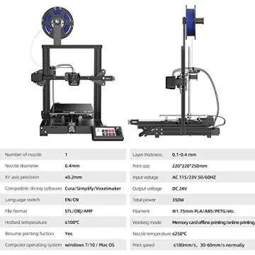 Voxelab Aquila with Auto Leveling, High Speed and Open Sourse, FDM 3D Printer Removable Heated PEI Platform