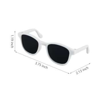 DIMUGE 2Pcs Funny Shoe Charms White Sunglasses Shoes Decoration Accessories Cute and Unique Sunglass...