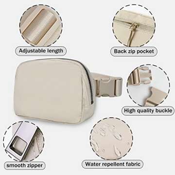 Stylish Bomvabe Beige Fanny Pack - Perfect for Travel and Sports
