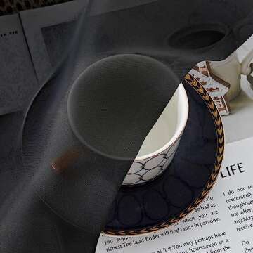 Aiyufeng Elegant 84" Semi Transparent Sheer Curtains