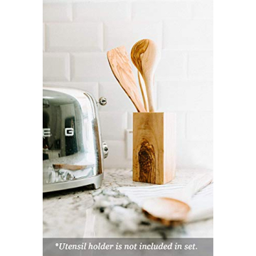 Tramanto Olive Wood Utensil Set 5-Piece Kitchen Tools