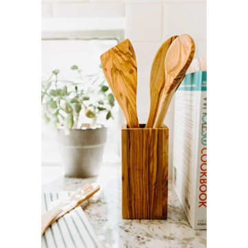 Tramanto Olive Wood Utensil Set 5-Piece Kitchen Tools