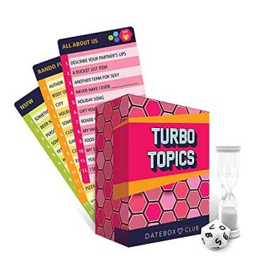 DateBox Club TurboTopics Game for Couples - Easy, Fun Questions to Connect Deeply and Laugh More. Designed to Engage and Entertain You and Your Partner Gottman Certified