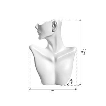 MOOCA Tabletop Small Necklace & Earring Jewelry Displays, Earring Display Stands, Necklace Bust, Man...