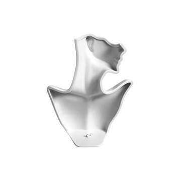 MOOCA Tabletop Small Necklace & Earring Jewelry Displays, Earring Display Stands, Necklace Bust, Mannequin Jewelry Bust, 7 W x 3 D x 9 1/2 H in