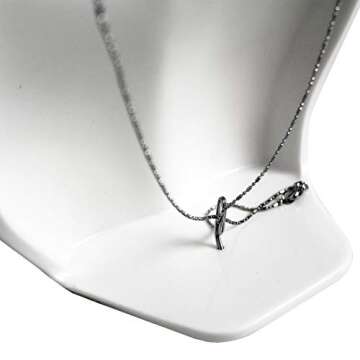 MOOCA Tabletop Small Necklace & Earring Jewelry Displays, Earring Display Stands, Necklace Bust, Mannequin Jewelry Bust, 7 W x 3 D x 9 1/2 H in