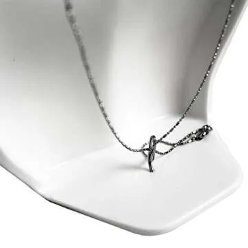 MOOCA Tabletop Small Necklace & Earring Jewelry Displays, Earring Display Stands, Necklace Bust, Mannequin Jewelry Bust, 7 W x 3 D x 9 1/2 H in