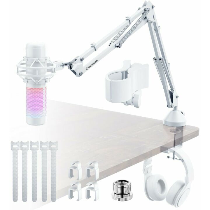 Adjustable Boom Arm Microphone for Podcasting & Gaming