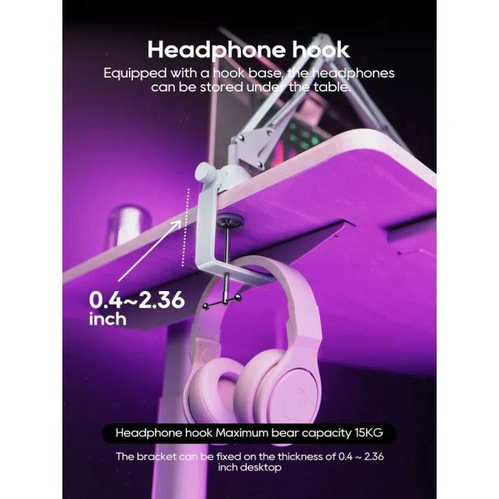 Adjustable Boom Arm Microphone for Podcasting & Gaming