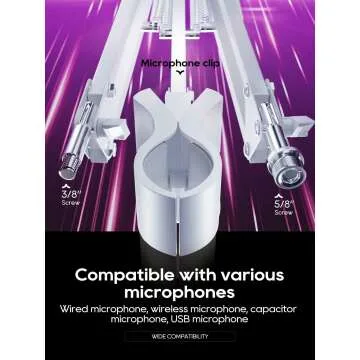 Adjustable Boom Arm Microphone for Podcasting & Gaming