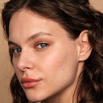 PAVOI 18K Gold Plated Sterling Silver Celestial Lightning Bolt, Moon and Star Earrings | Dainty Earr...