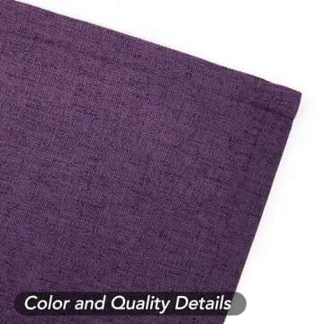 Deconovo Linen 100% Blackout Grommet Curtains for Bedroom and Living Room,Purple Grape,52x63 inches,2 Panels