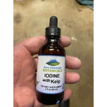 Liquid Iodine 0.3% Solution 2oz - Liquid Supplement with Organic Kelp - Kosher Vegan Iodide Drops So...
