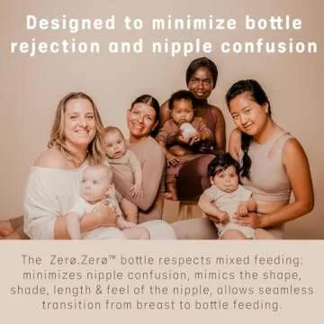 Suavinex Zero Zero Anti Colic Baby Bottle, No 1 Spanish Baby Bottle Brand, Minimizes Bottle Rejection & Nipple Confusion, Perfect for Breastfeeding Babies, Medium Flow, 2 Pk 9 oz, Fair