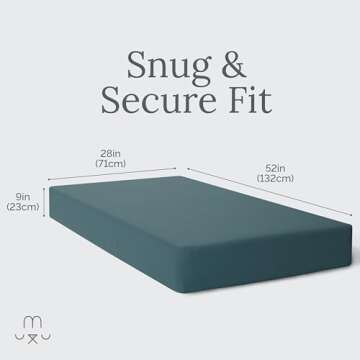 Natemia Organic Cotton Crib Sheets for Boys, Girls, Baby Crib Sheets, Fitted Crib Sheets, Breathable...