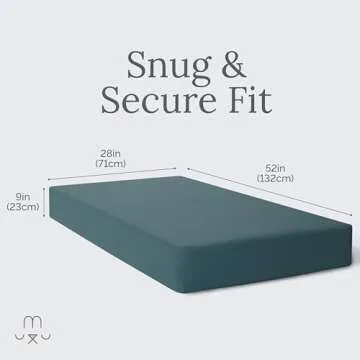 Natemia Organic Cotton Crib Sheets for Boys, Girls, Baby Crib Sheets, Fitted Crib Sheets, Breathable...