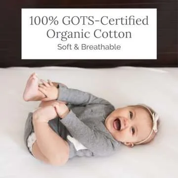 Natemia Organic Cotton Crib Sheets for Boys, Girls, Baby Crib Sheets, Fitted Crib Sheets, Breathable Crib Sheet, Silky Soft and Hypoallergenic, 28' X 52', Baby Crib Sheets Neutral, Girl Crib Sheets