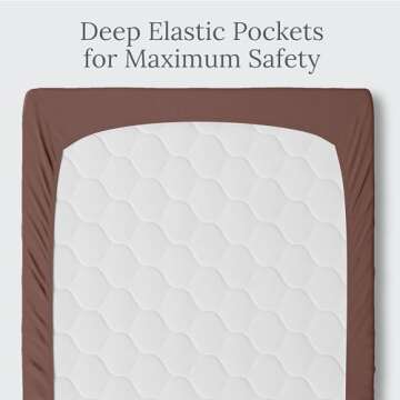 Natemia Organic Cotton Crib Sheets for Boys, Girls, Baby Crib Sheets, Fitted Crib Sheets, Breathable Crib Sheet, Silky Soft and Hypoallergenic, 28' X 52', Baby Crib Sheets Neutral, Girl Crib Sheets