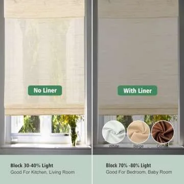 Stylish Cordless Bamboo Roman Shades for Any Room