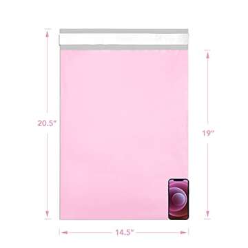 TOMVYTER Poly Mailers 14.5x19, Large Poly Mailers 100 Pack, Shipping Mailers with Self Seal Adhesive, Waterproof and Tear-Proof Mailers Poly Bags for Small Business (Sakura Pink）