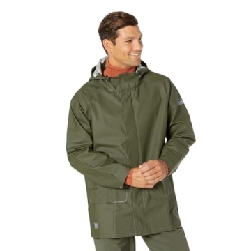 Helly-Hansen Workwear Mandal Adjustable Waterproof Jackets for Men - Heavy Duty Comfortable PVC-Coat...