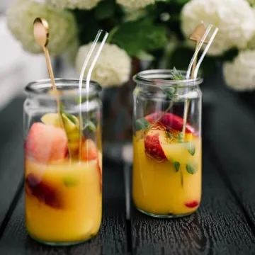 Antner Reusable Glass Straws - 12 Pack for Hot & Cold Drinks