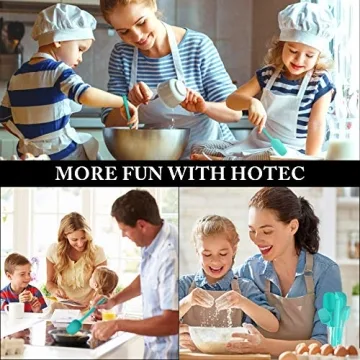 5 PC HOTEC Silicone Spatula Set - High Heat & Non-Stick