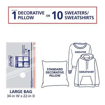 Hefty Shrink-Pak Vacuum Storage Bags for Clothes & More