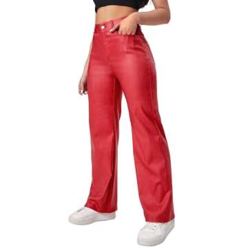 Verdusa Women's High Waist PU Leather Leggings for Chic Style