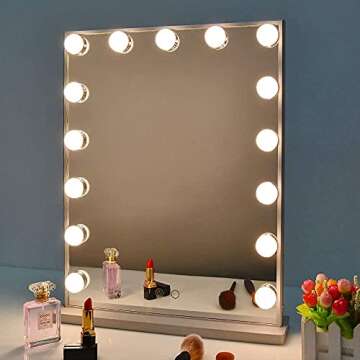 Nitin Hollywood Vanity Mirror with Dimmable Lights