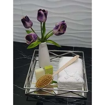Elegant Rectangular Mirror Vanity Tray for Gifts