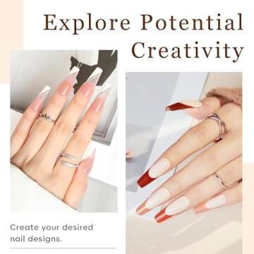 Modelones Coffin Nail Tips - 500Pcs Pre-shaped Half Matte Full Cover False Nails Gel Nail Tips Acrylic Press on Nails for Nail Extension DIY 10 Sizes