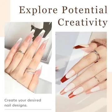 Modelones Coffin Nail Tips - 500Pcs Pre-shaped Half Matte Full Cover False Nails Gel Nail Tips Acrylic Press on Nails for Nail Extension DIY 10 Sizes