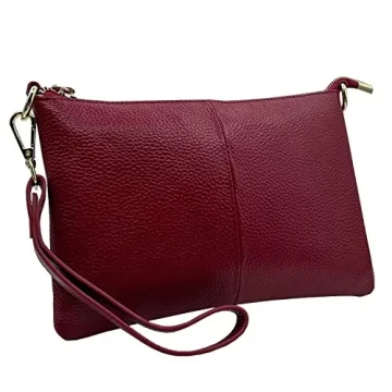 Beurlike Leather Wristlet Wallet Clutch for Women on the Go