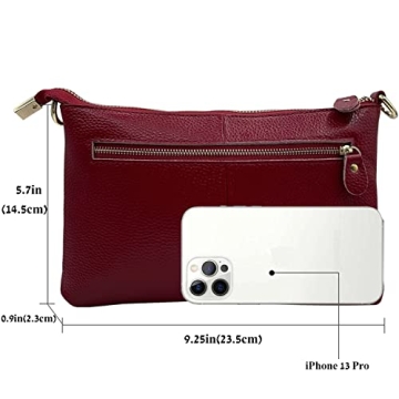 Beurlike Leather Wristlet Wallet Clutch for Women on the Go