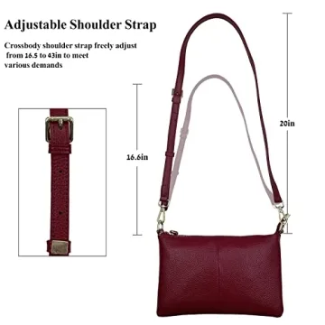 Beurlike Leather Wristlet Wallet Clutch for Women on the Go