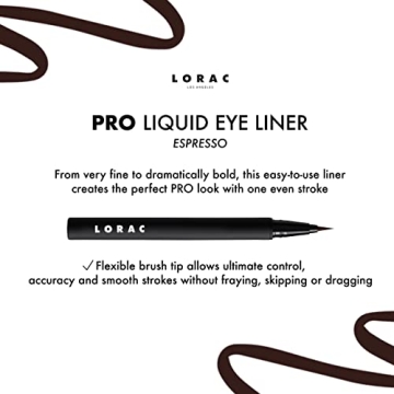 LORAC PRO Liquid Eyeliner Espresso Brown for Precision Makeup