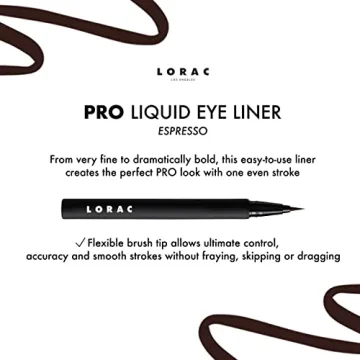 LORAC PRO Liquid Eyeliner Espresso Brown for Precision Makeup