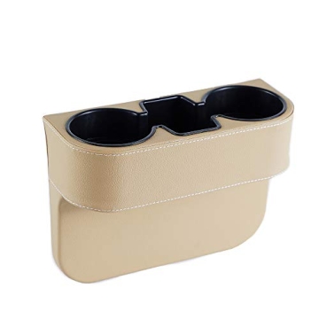 IOKONE Car Cup Holder Organizer with Leather Cover