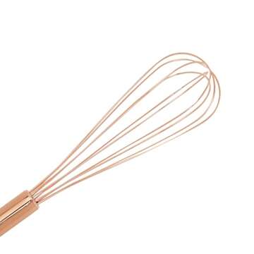 Juvale Copper Balloon Whisk, Handheld Stainless Steel Coated Wire for Egg Whisking, Blending, Beating, Stirring (12 Inches)