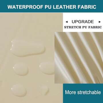 HFCNMY Stool Covers Round, Stretch PU Round Bar Stool Covers Waterproof Round Bar Stool Seat Covers ...