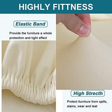 HFCNMY Stool Covers Round, Stretch PU Round Bar Stool Covers Waterproof Round Bar Stool Seat Covers Bar Chair Covers Washable Stool Cushion Slipcovers with Elastic Bands for 12-17 Inch Chair