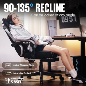 Ergonomic Dowinx Gaming Chair with Footrest & Massage