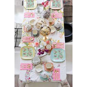 CIDBEST WallyE Paper Napkins for Bridal Shower Tea Party Birthday or Wedding, Vintage Blue Floral, 2...