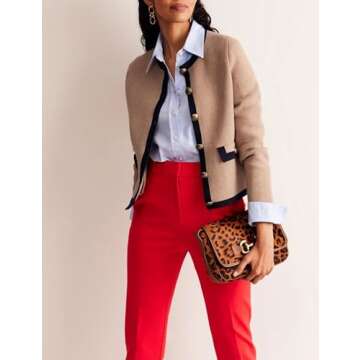 Xiaoxuemeng Womens Cardigan Sweaters Cropped Striped Button Down Knit Jackets Open Front Trendy Lady Fall Outfits(Camel-XS)