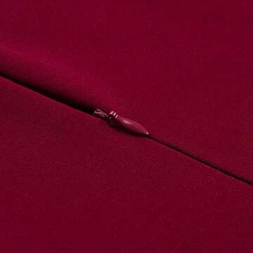 HOMEYEE Women Elegant Front SplitBusiness Formal Vintage Slim Dress B700 (Burgundy, 6)