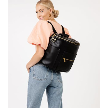 Stylish Fawn Original Diaper Bag Backpack with 12 Pockets