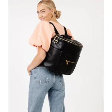 Stylish Fawn Original Diaper Bag Backpack with 12 Pockets