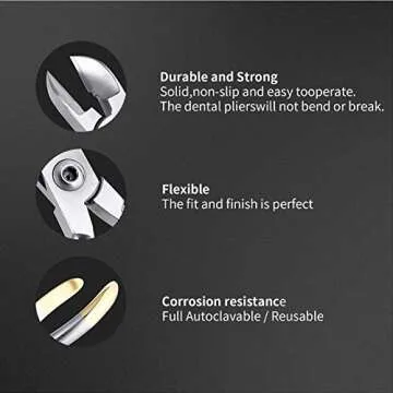 faruijie Dental Cutter Plier - Braces Orthodontic Ligature Plier Professional Stainless Steel Dental...